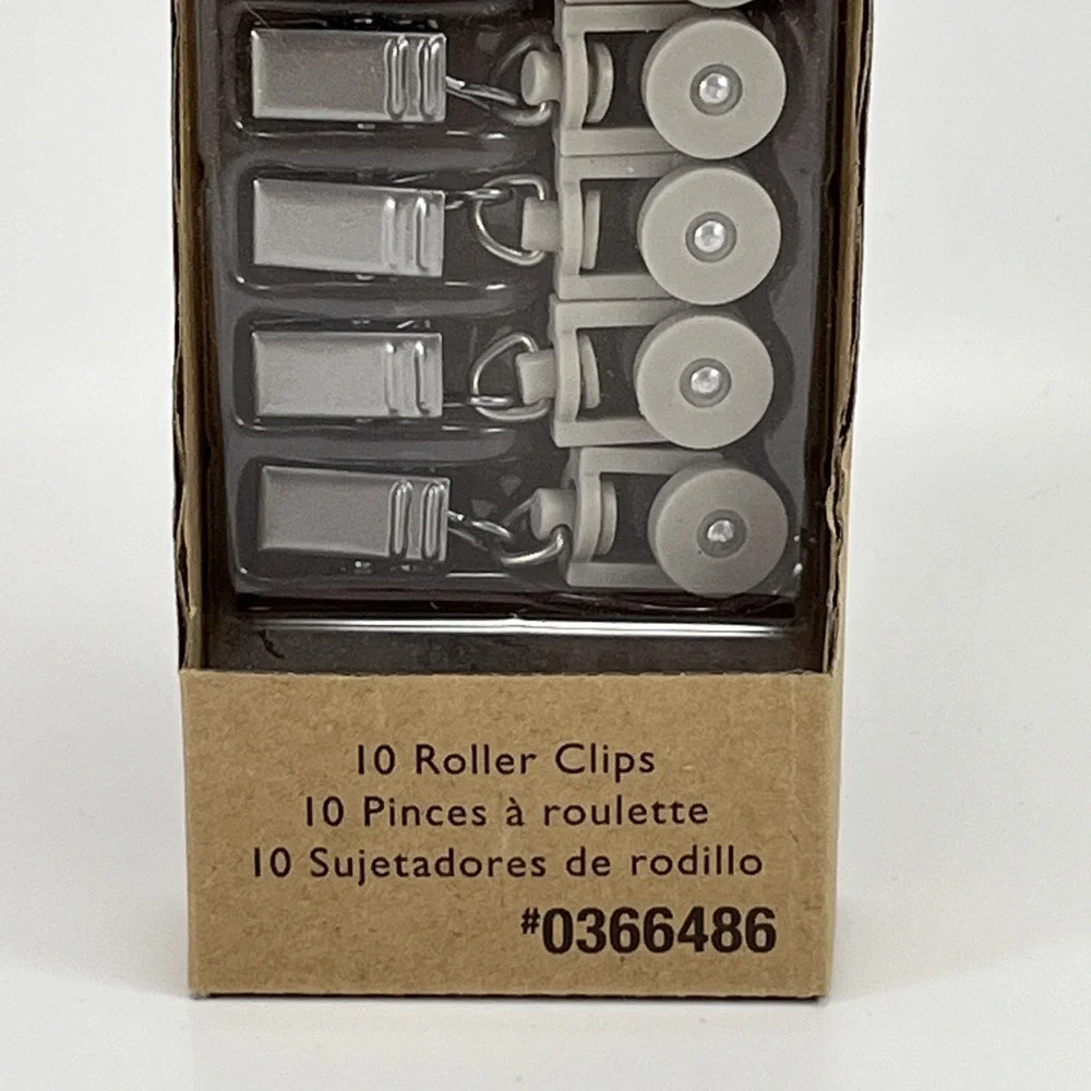 Allen Roth Roller Clips Curtain Window Traverse Rod 10-Count Nickel Finish